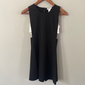 Bar III Mini Black Dress with White Cutouts